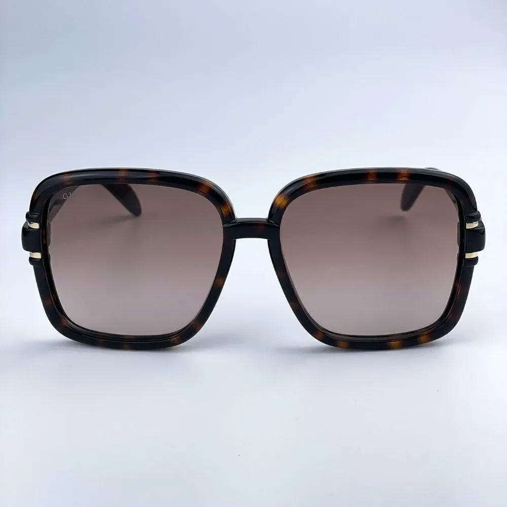 SALE! NEW Gucci GG1066S 002 Havana Brown Gradient Butterfly Women Sunglasses